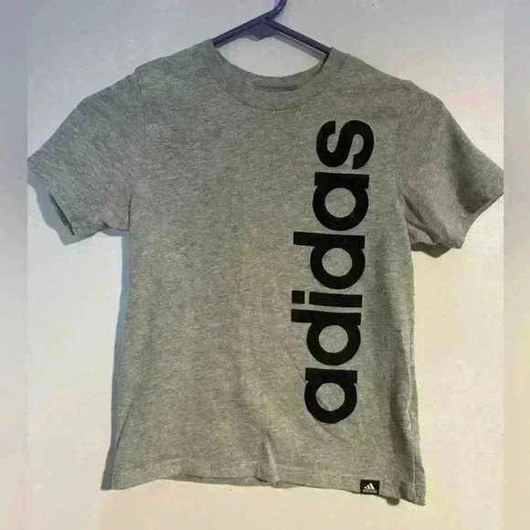 adidas Other - Boys size 8 Adidas shirt gray with black letters EUC